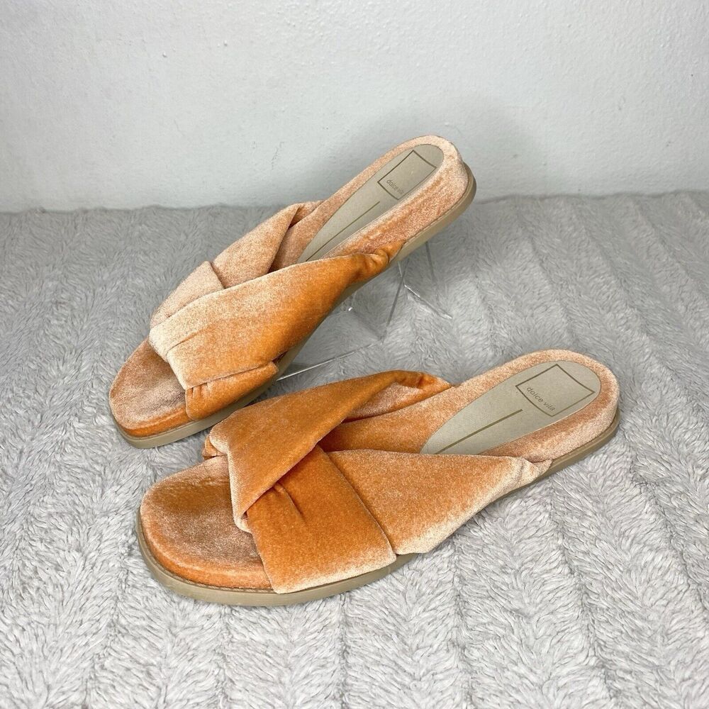 Dolce Vita Orange Slide Sandals Twee Vacation Women’s 8.5